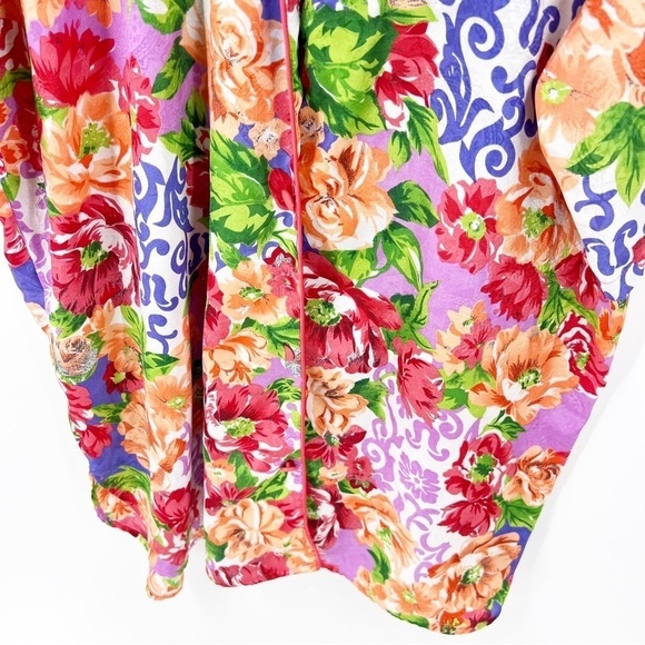 ✅ Victoria's Secret  Gold Label Pajama Top size M/L floral flowers SLEEP TOP - Picture 6 of 6